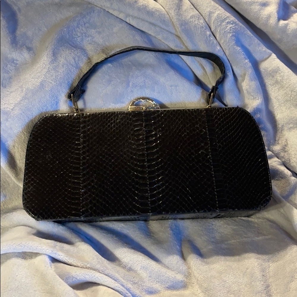 Vintage Genuine Snakeskin Satchel Bag Ex. Cond